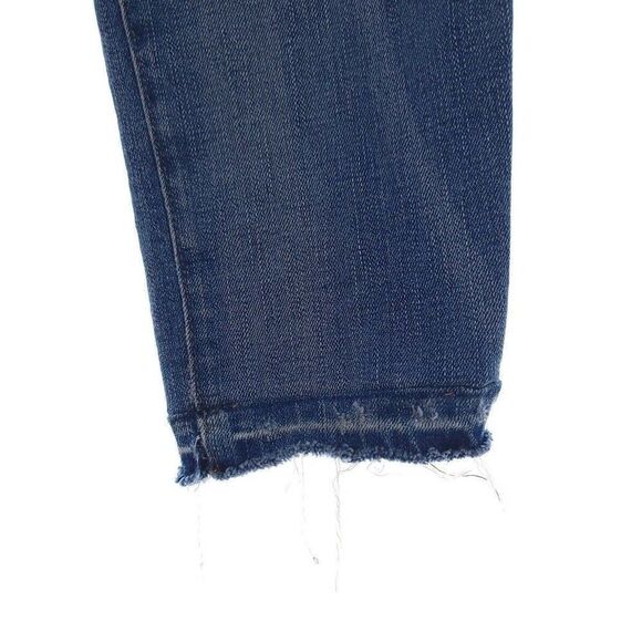 Madewell 9" High Rise Skinny Blue Distressed Raw Hem Jeans Size 29 - Picture 3 of 15